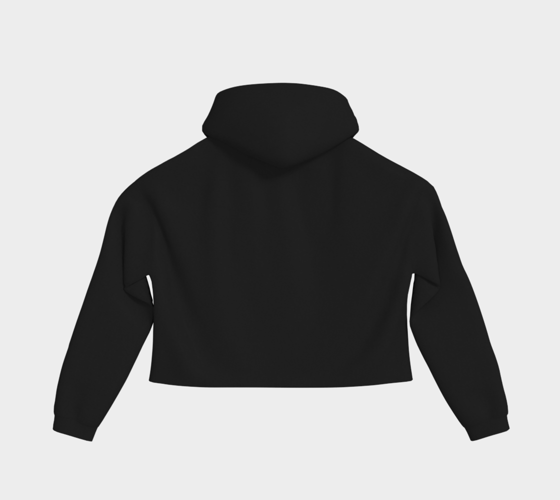 Cropped HBS Logo Hoodie - Black