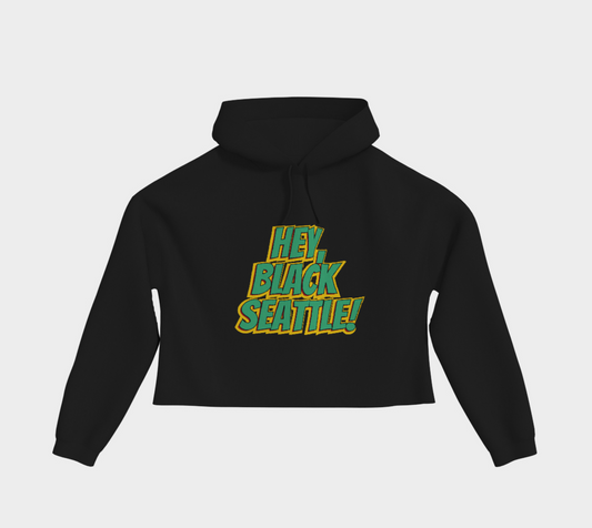 Cropped HBS Logo Hoodie - Black